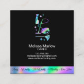 Schoonmaakservice voor schoonmaakpersoneel HOLOGRA Vierkante Visitekaartje (Achterkant)