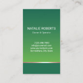 Schoonmaakservice voor schoonmaakster Elegant Groe Visitekaartje (Achterkant)