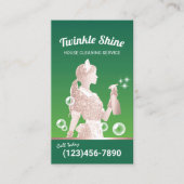 Schoonmaakservice voor schoonmaakster Elegant Groe Visitekaartje (Voorkant)