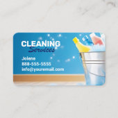 Schoonmaakservice voor schoonmaaksters visitekaartje (Voorkant)