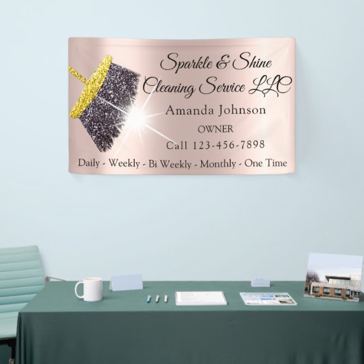 Schoonmaakservice voor spaarpjes en wasgoed spandoek (Beurs)