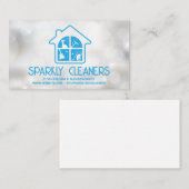 Schoonmaakservice voor woningen Logo | Sparkles Visitekaartje (Voorkant / Achterkant)
