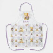 Schoonmaakservice Waterverf Lavendelzeep Schort (Voorkant)