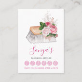 Schoonmaakservice Waterverf schoonmaakborstel Klantenkaartje (Voorkant)