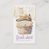 Schoonmaakservice Waterverf Wasserij Visitekaartje (Voorkant)