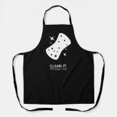 Schoonmaakservice Zakelijk Zwart Wit Schort (Voorkant)