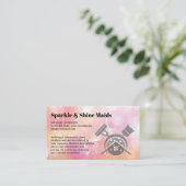 Schoonmaakservice | Zeepbellen bezems Mop Visitekaartje (Staand voorkant)