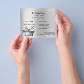 Schoonmaakservice zilver glitter stof QR Flyer (Hand)