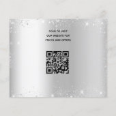 Schoonmaakservice zilver glitter stof QR Flyer (Achterkant)