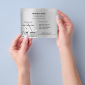 Schoonmaakservice zilveren glitterspoeder QR-code Flyer (Hand)