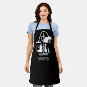 Schoonmaakservice Zwart Wit Schort (Gedragen)