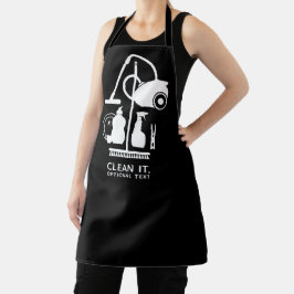 Schoonmaakservice Zwart Wit Schort