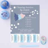 Schoonmaakservices Business Tear Off Strips Flyer  (Enkel)