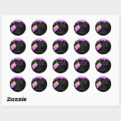 Schoonmaakservices House Maid Pink Drips Black Ronde Sticker (Vel)