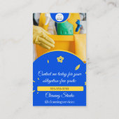 Schoonmaakservices House QRCode Logo Foto bewaren Visitekaartje (Achterkant)