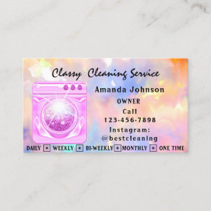 Schoonmaakservices voor Classy House Maid Pink Lau Visitekaartje