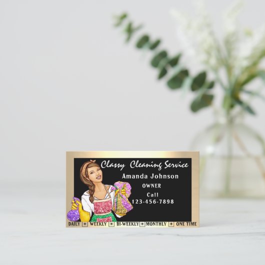 Schoonmaakservices voor Kantoor in Classy House Ma Visitekaartje (Staand voorkant)