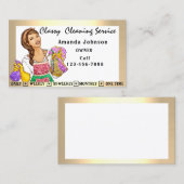 Schoonmaakservices voor Kantoor in het klashuis, g Visitekaartje (Voorkant / Achterkant)