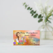 Schoonmaakservices voor klaslokalen Maid Holograaf Visitekaartje (Staand voorkant)