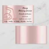 Schoonmaakservices voor rozen met vacuümreiniger visitekaartje (Voorkant / Achterkant)