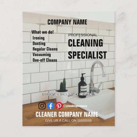 SCHOONMAAKSPECIALIST schoonmaker kantoor loodgiete Flyer (Voorkant)
