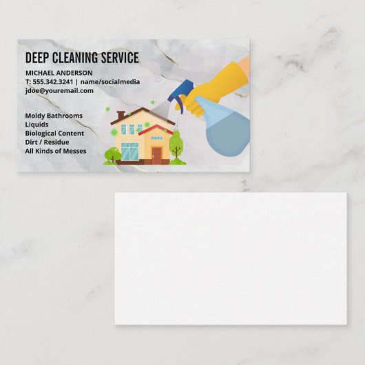 Schoonmaakspray | Schoonmaaksters Visitekaartje (Voorkant / Achterkant)