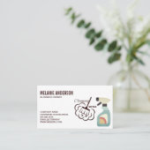 Schoonmaakspray | Stof afnemen | Schoonmaakdienst Visitekaartje (Staand voorkant)