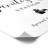 Schoonmaakstation Blush Pink Floral Weddenschap Poster (Hoek)