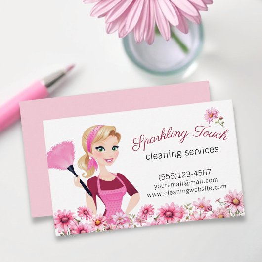 Schoonmaakster Bloemenhuis Schoonmaakservice Visitekaartje