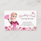 Schoonmaakster Bloemenhuis Schoonmaakservice Visitekaartje (Voorkant)