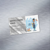 Schoonmaakster | Dienstmeisje Magnetisch Visitekaartje (Voorbeeld)