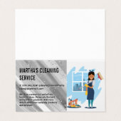 Schoonmaakster | Dienstmeisje Visitekaartje (Buitenkant ongevouwen)