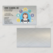 Schoonmaakster en gereedschap visitekaartje (Voorkant / Achterkant)