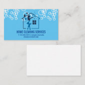 Schoonmaakster en Huis Logo | Zeepbellen Visitekaartje (Voorkant / Achterkant)