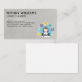 Schoonmaakster en schoonmaakdiensten | schoonmaken visitekaartje (Voorkant / Achterkant)