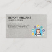 Schoonmaakster en schoonmaakdiensten | schoonmaken visitekaartje (Voorkant)