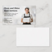 Schoonmaakster Handdoeken vasthouden Visitekaartje (Voorkant / Achterkant)