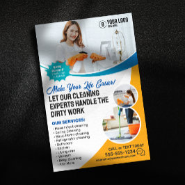 Schoonmaakster Huis Kantoor Schoonmaak Dienst Flyer