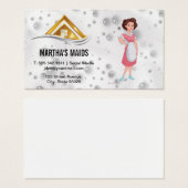 Schoonmaakster | Huis Logo | Zeepbellen Schuim Visitekaartje (Voorkant /achterkant)