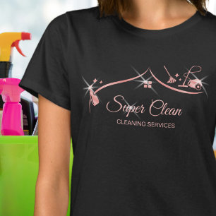 Schoonmaakster Huis professionele Schoonmaakdienst T-shirt