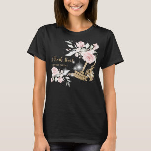 Schoonmaakster Huis Schoon Blauw Bloem Bedrijf T-shirt
