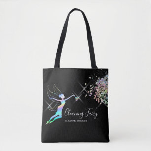 Schoonmaakster Huis Schoon Holografische Fee Mok Tote Bag