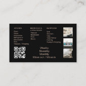 Schoonmaakster Huis Schoon QR Code Glanzend Visitekaartje (Achterkant)