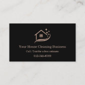 Schoonmaakster Huis Schoon QR Code Glanzend Visitekaartje (Voorkant)