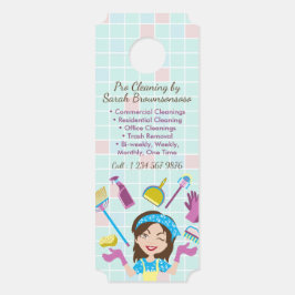 Schoonmaakster Huis Schoonmaak Vrouw Dame Pro Deurhanger