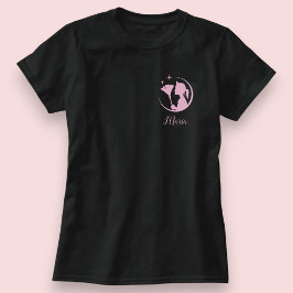 Schoonmaakster Huis Schoonmaken Zwart Roze Glanzen T-shirt