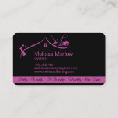 Schoonmaakster Huis Sparkling Fuchsia Visitekaartje (Achterkant)