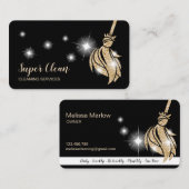 Schoonmaakster Huis Sparkling goud Visitekaartje (Voorkant / Achterkant)