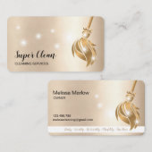 Schoonmaakster Huis Sparkling goud Visitekaartje (Voorkant / Achterkant)