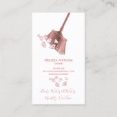 Schoonmaakster Huis Sparkling Gouden Diamanten Visitekaartje (Achterkant)